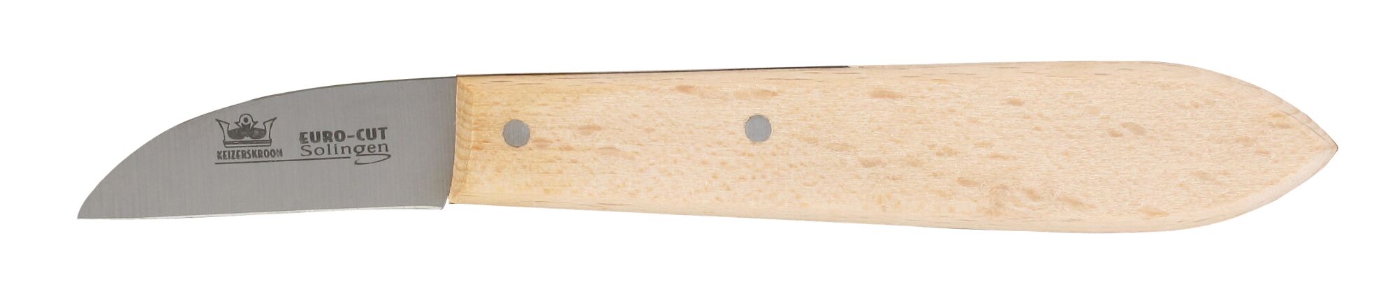 Universal flower harvest knife with wooden handle.